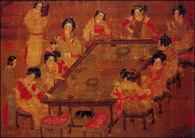 宮樂圖(會茗圖) [唐] 作者不詳