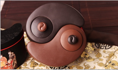 太極陰陽紫砂壺，創(chuàng)意格紫砂壺